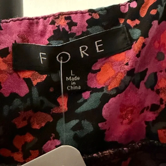 NWOT Fore 100% Cotton Magenta Maxi Dress Size L - Picture 4 of 6